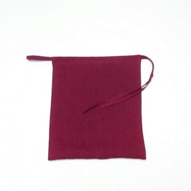 リネン100％ふんどしパンツ　ワインレッド　ひもタイプ | 4枚目