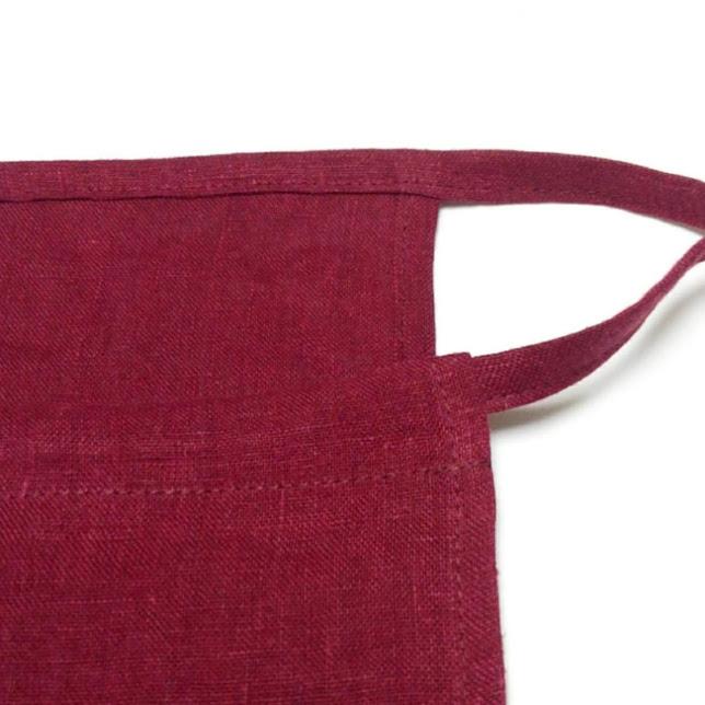 リネン100％ふんどしパンツ　ワインレッド　ひもタイプ | 5枚目